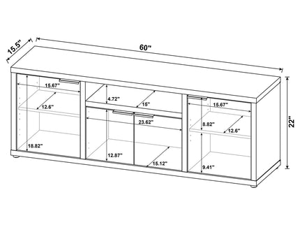 Noriega - 3 Piece TV Entertainment Center, Open & Concealed Storage - Wood