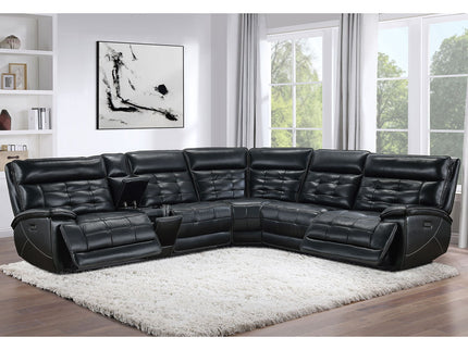 Hayden - Dual Power Reclining Sectional Sofa - Black
