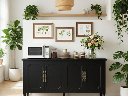 Vintage Buffet Cabinet With Adjustable Shelves