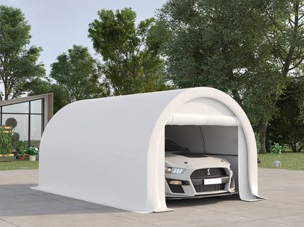 Outsunny - 10' x 16' Carport, Heavy Duty Portable Garage Storage Tent With Large Zippered Door, Anti-Uv Pe Canopy Cover For Car, Truck, Boat, Motorcycle, Bike, Garden Tools, Outdoor Work