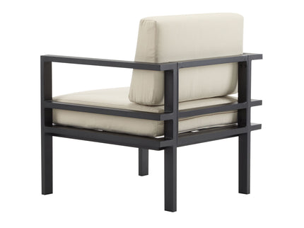 Modern Outdoor Lounge Chair With Aluminum Frame And Weather Resistant Cushions