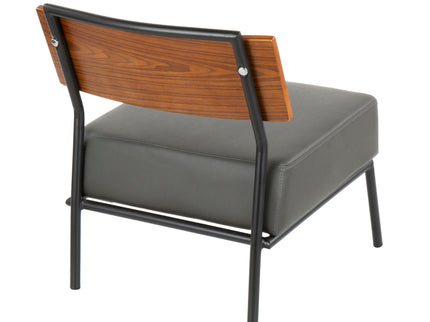 Fiji - Contemporary Chair - Gray / Walnut