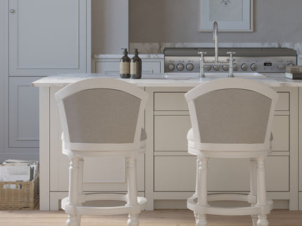 Barrel Back Stool With Swivel