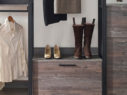 Monica - Walk-In Closet System, Extra Storage Space - Rustic