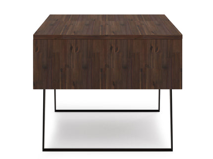 Lowry - Lift Top Coffee Table - Distressed Charcoal Brown