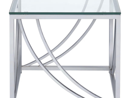 Kempton - 2 Piece Coffee And End Table Set - Chrome