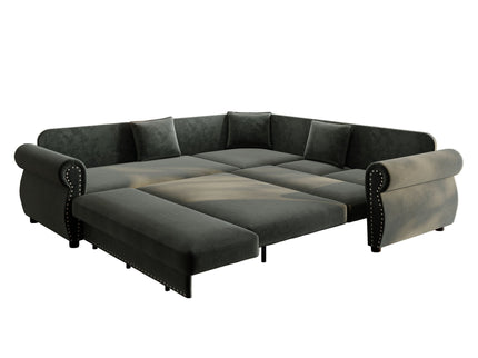 L-Shaped Sofa Couch With Pull-Out Bed