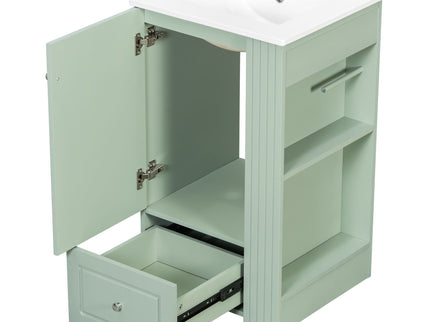 Modern Freestanding Bathroom Vanity With Sink, Soft-Close Drawer, Towel Bar