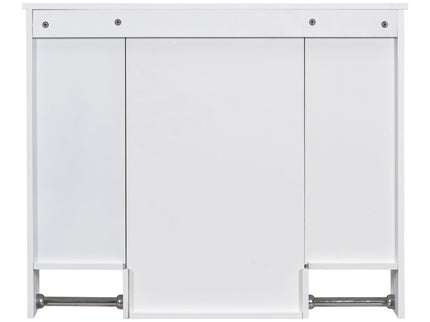 Wall Mounted Bathroom Storage Cabinet With Mirror, Medicine Cabinet With Towel Bar