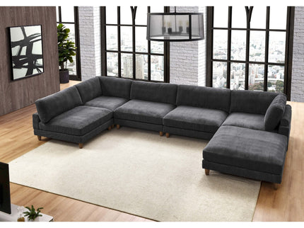 Modern Modular Sectional With Adjustable Back Support