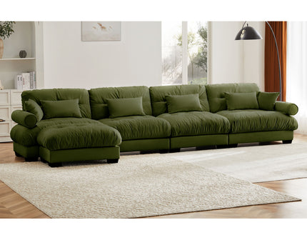 Super Comfort Oversized Modular Sectional Sofa With Movable Ottoman