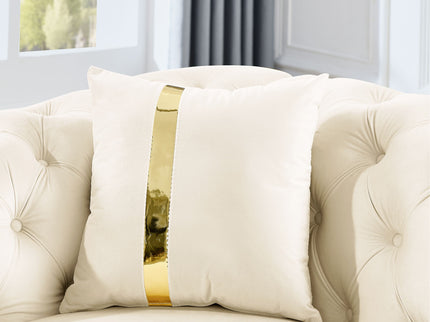 Button Tufted Couch With 2 Pillows, 3 Seater Luxury Chesterfield Sofa