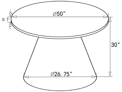 Earline - Round Dining Table - White Marble