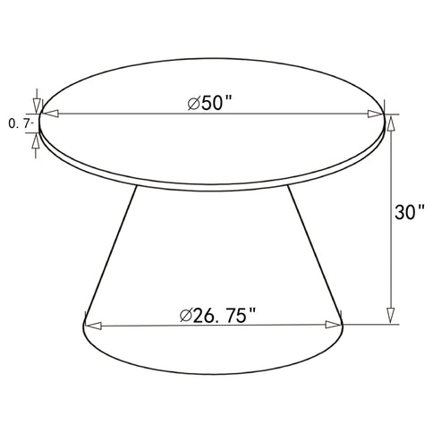 Earline - Round Dining Table - White Marble