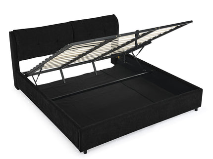 Storage Upholstered Hydraulic Platform Bed With Integrated Headboard
