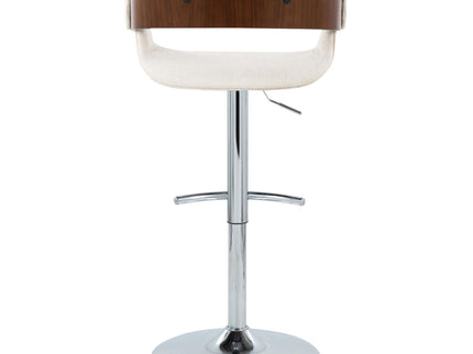 Elisa - Mid Century Modern Adjustable Barstool With Swivel With Rounded T Footrest (Set of 2)