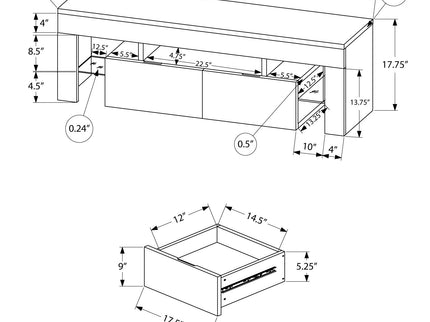 TV Stand, Console, Media Entertainment Center, Storage Cabinet, Glossy Contemporary & Modern - White