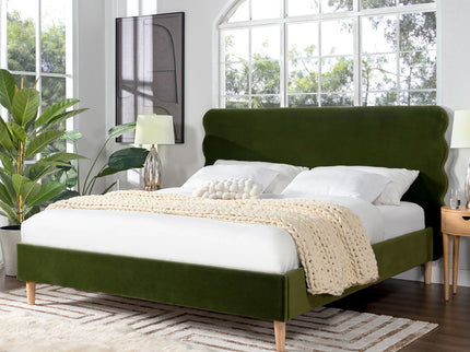 Stockholm - Modern Wavy Headboard Platform Bed