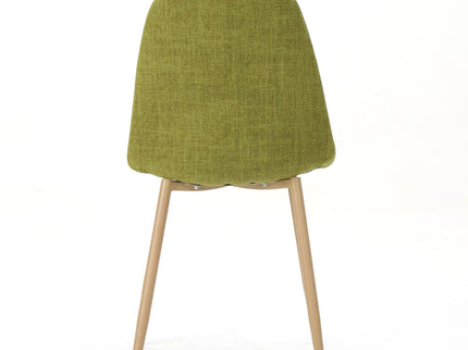 Modern Minimalist Fabric Dining Chair With Iron Legs