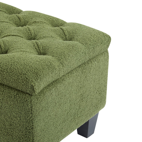 Ottoman Bench & Storage - Green