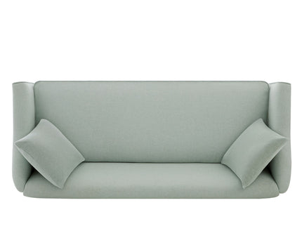 3 Seater Sofa With Wrap Around Armrests And Throw Pillows