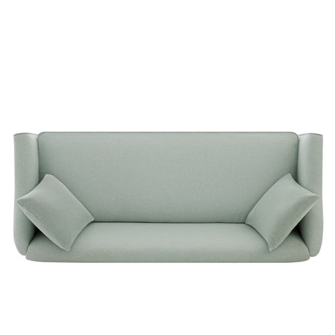 3 Seater Sofa With Wrap Around Armrests And Throw Pillows