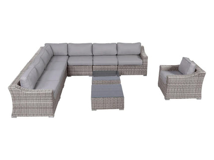 Outdoor Wicker Conversation Set With Cushions, All Weather