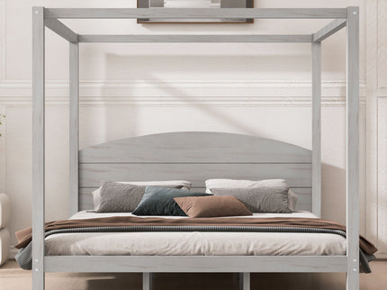 anopy Platform Bed With Headboard And Support Legs