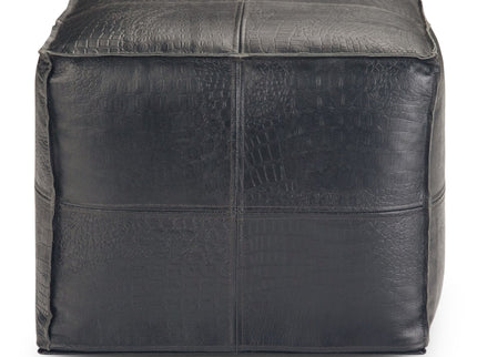 Bowen - Square Pouf - Black