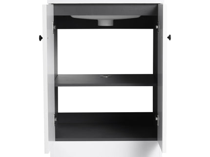 Contemporary Freestanding Bathroom Vanity With Resin Sink & Soft-Close Cabinet Doors