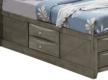 Modern Design Storage Bed With Bookcase Headboard