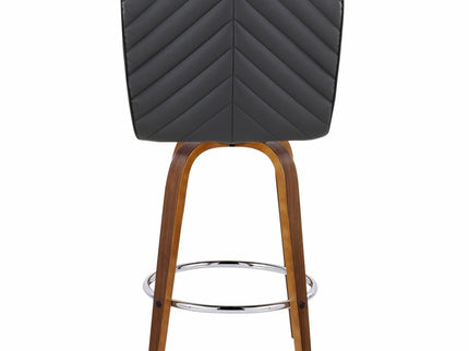 Henry - Contemporary Fixed Height Counter Stool With Swivel With Round Footrest (Set of 2)