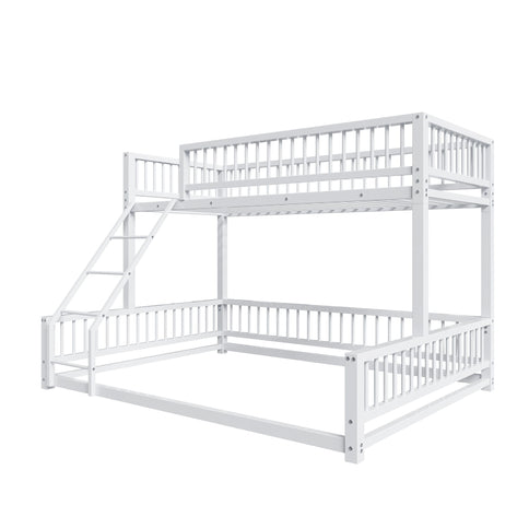 Bunk Bed With Ladder And Safety Guardrails