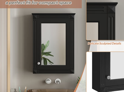 Wall Mounted Bathroom Storage Medicine Cabinet For Over Toilet With Mirror