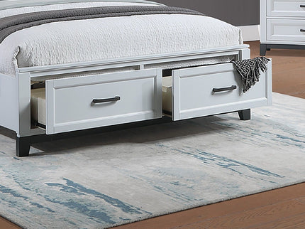 Bedroom Set, Bed With Drawers And Upholstered Headboard LED Lighting