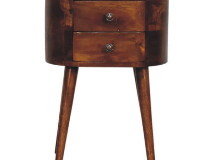 Mini Rounded Nightstand - Chestnut