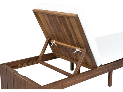 Adjustable Outdoor Chaise Lounge Patio Recliner With Removable Cushion
