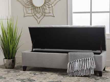 Glouster - Storage Ottoman - Light Gray