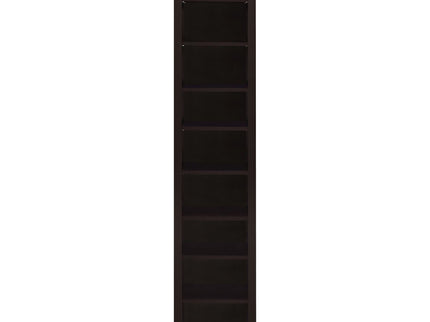 Rectangular Bookcase Tall Slim Storage With 9 Shelves - Brown