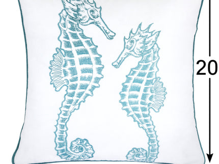Seahorses Pillow Cover With Matching Back
