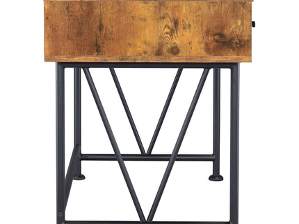 3 Drawer Writing Desk With Handles - Brown