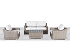 Dark Gray / 5 Pc. 2 Seater Sectional, 2 Chairs, Table