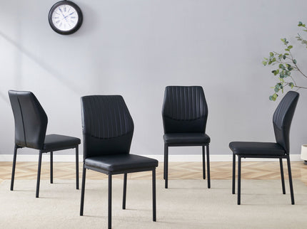 Ergonomic Simple Chair With Metal Leg