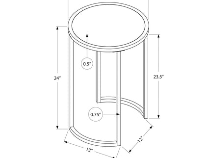 Round Accent Side Table, Contemporary & Modern