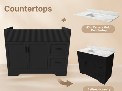 Modern Bathroom Vanity With 2 Drawers