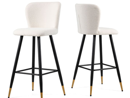 Modern Style Barstool, Tipped Ends, Suitable For Various Decoration Styles - White