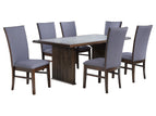 Dark Gray / 7 Pc. Table, 6 Chairs