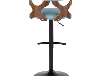 Gardenia - Contemporary Adjustable Barstool, Swivel With Rounded T Footrest (Set of 2)