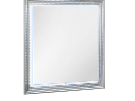 Moon - Marble Mirror With LED - White