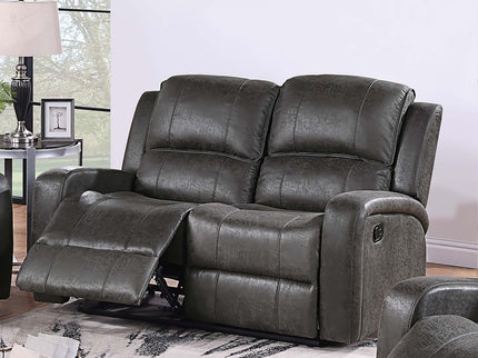 Manual Reclining Loveseat With Horizontal And Vertical Tufting